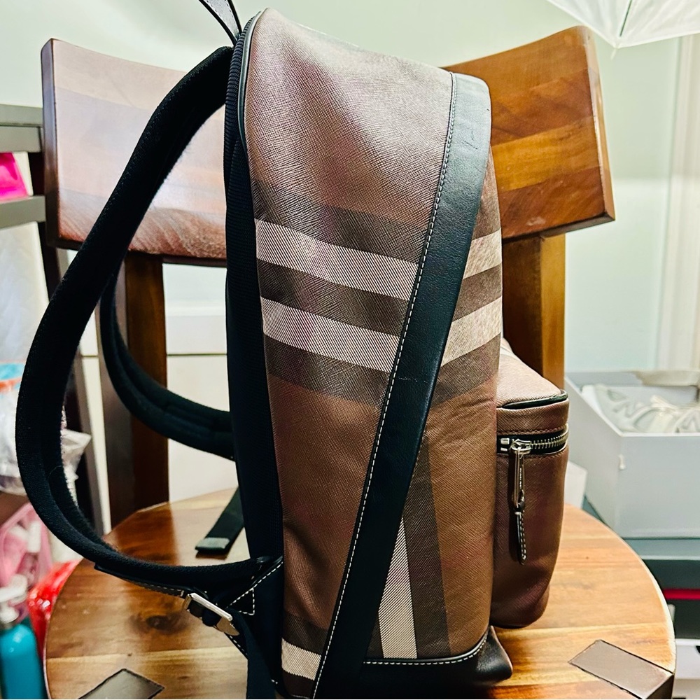 Burberry Brown Checkered Backpack - image 11